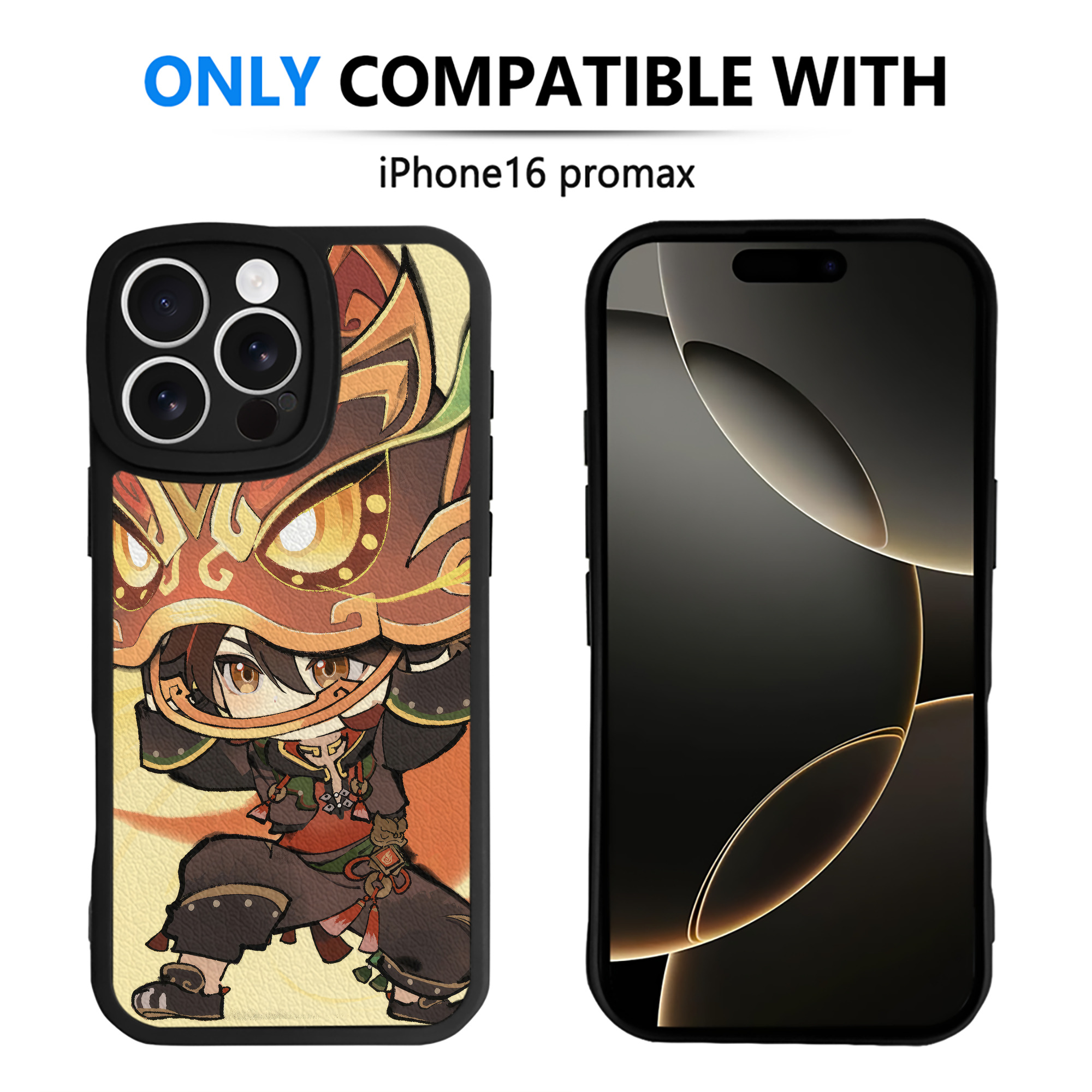 げんし神 genshin 【iPhone 16シリーズ対応】シリコンスマホケース（レザー調） 材質：シリコン
